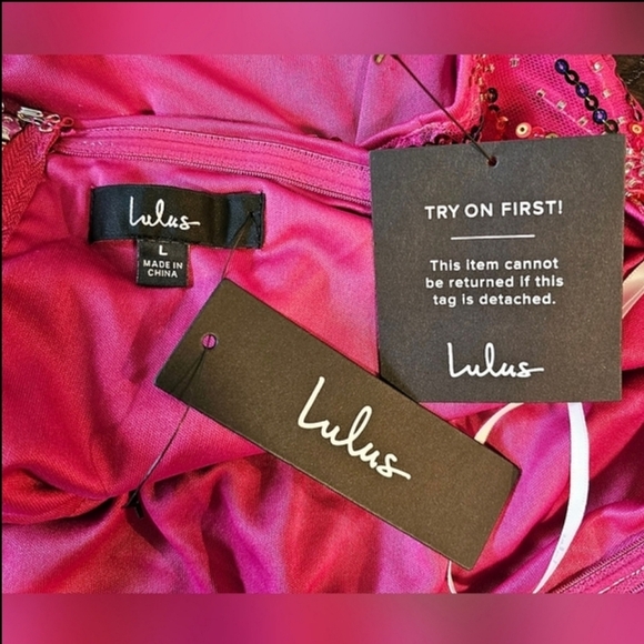 Lulus Cue The Glitter Magenta Sequin Beaded Two-piece Maxi Dress Pink Magenta - Picture 6 of 10